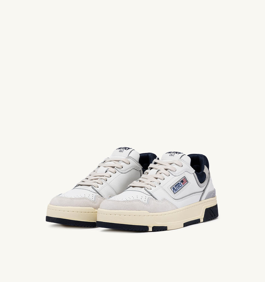 CLC LOW IN PELLE E SUEDE BIANCO E SPACE