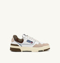 CLC LOW IN PELLE E SUEDE BIANCO E COVERT GREEN