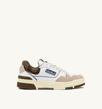 CLC LOW IN PELLE E SUEDE BIANCO E COVERT GREEN