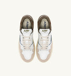 CLC LOW IN PELLE E SUEDE BIANCO E COVERT GREEN
