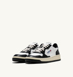 MEDALIST LOW BICOLOR IN PELLE BIANCA E NERA