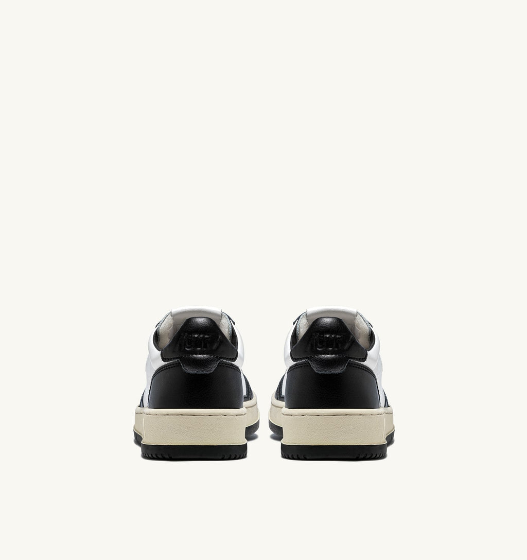MEDALIST LOW BICOLOR IN PELLE BIANCA E NERA