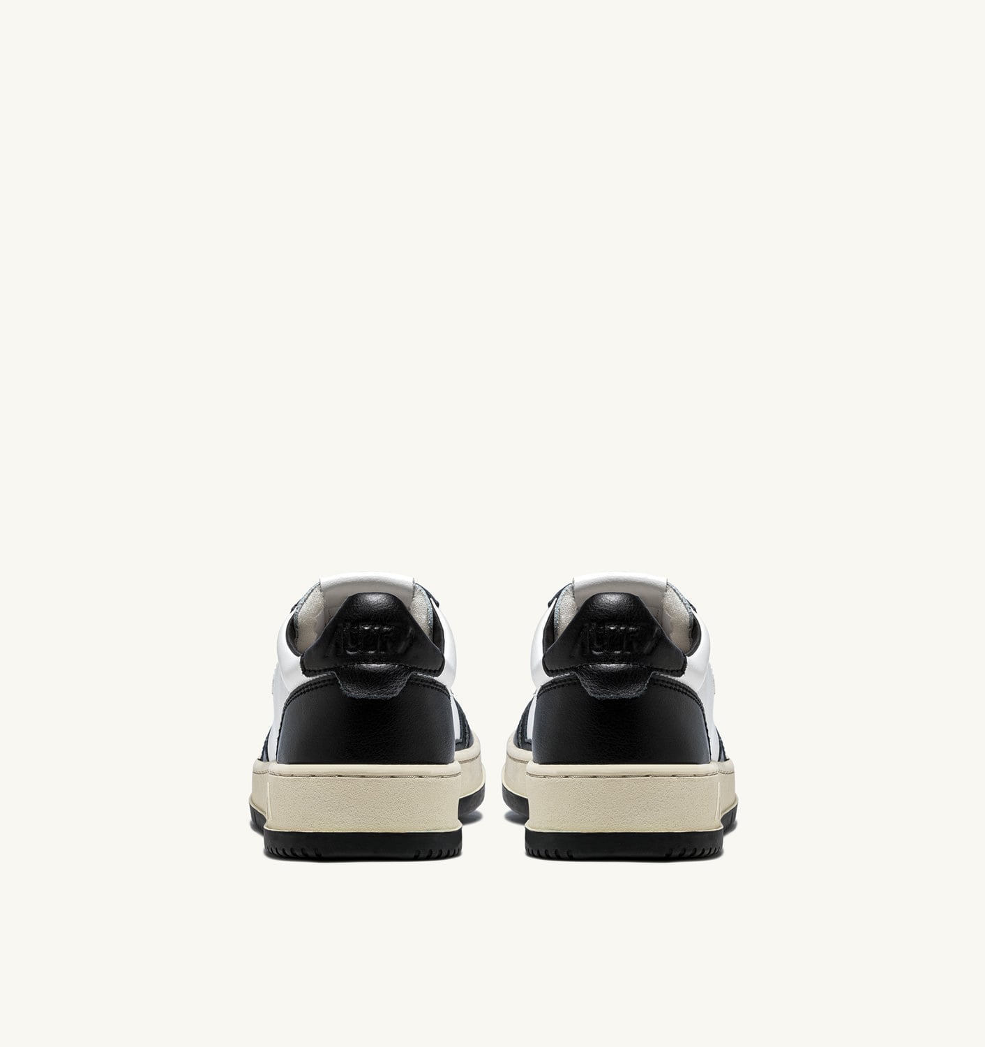 MEDALIST LOW BICOLOR IN PELLE BIANCA E NERA
