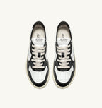 MEDALIST LOW BICOLOR IN PELLE BIANCA E NERA