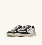 MEDALIST LOW SUPER VINTAGE LOW IN PELLE BIANCA NERA E ARGENTO