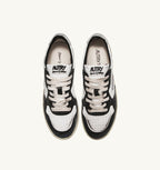 MEDALIST LOW SUPER VINTAGE IN PELLE BIANCA NERA E ARGENTO
