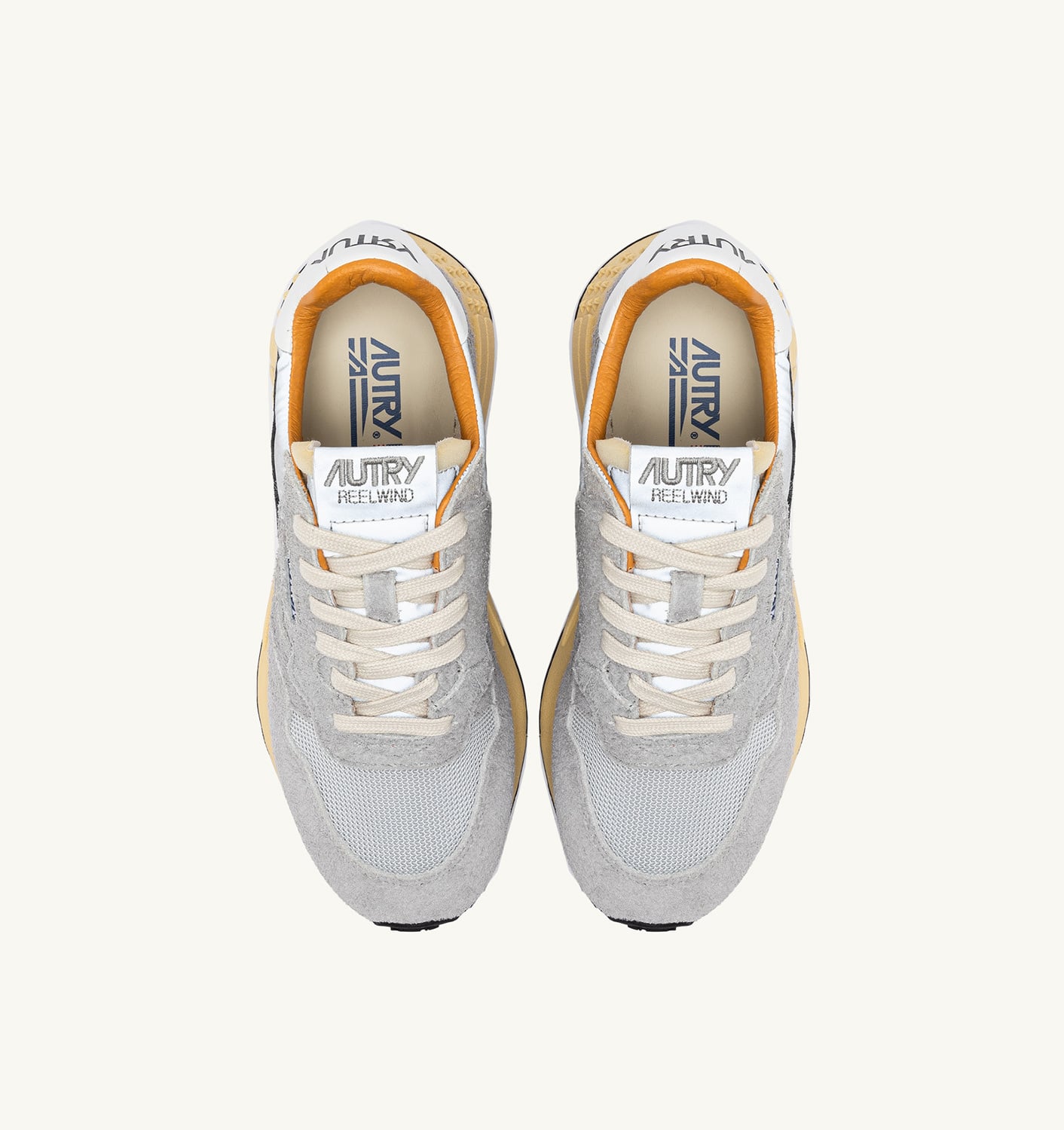REELWIND LOW IN SUEDE SAND E NYLON RIFLETTENTE