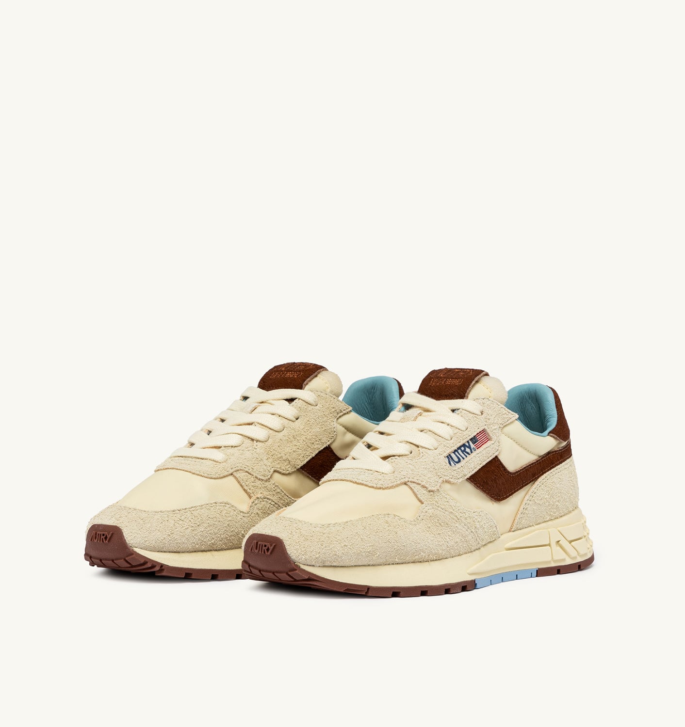 REELWIND LOW IN NYLON E SUEDE MARRONE E NUT UOMO