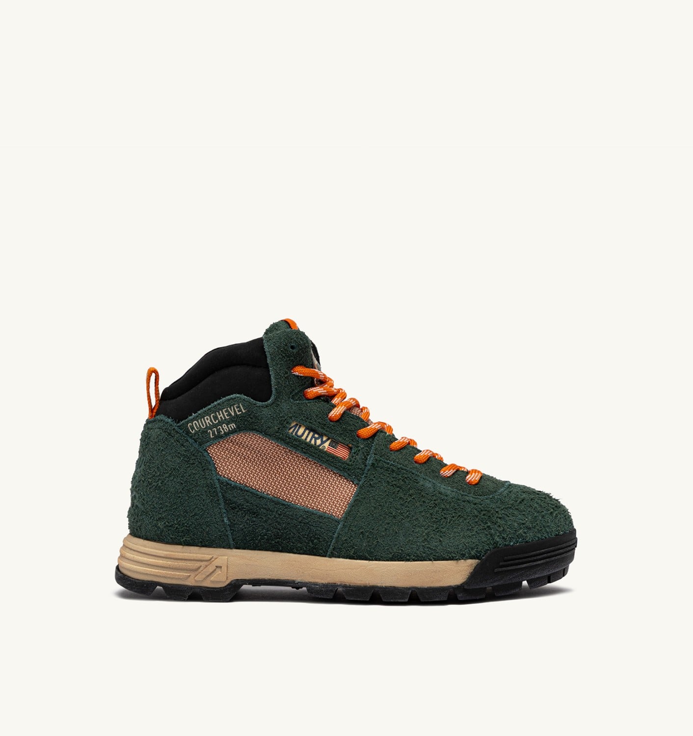 MALGA COURCHEVEL IN SUEDE PINE E ORANGE OCHRE UOMO