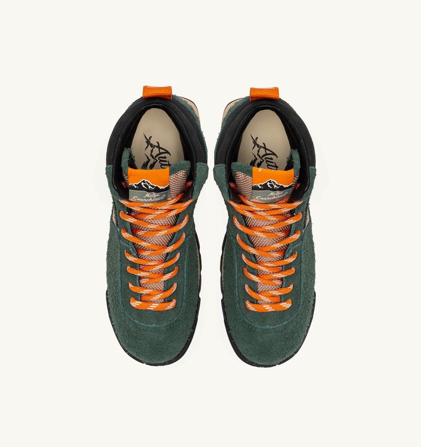 MALGA COURCHEVEL IN SUEDE PINE E ORANGE OCHRE UOMO
