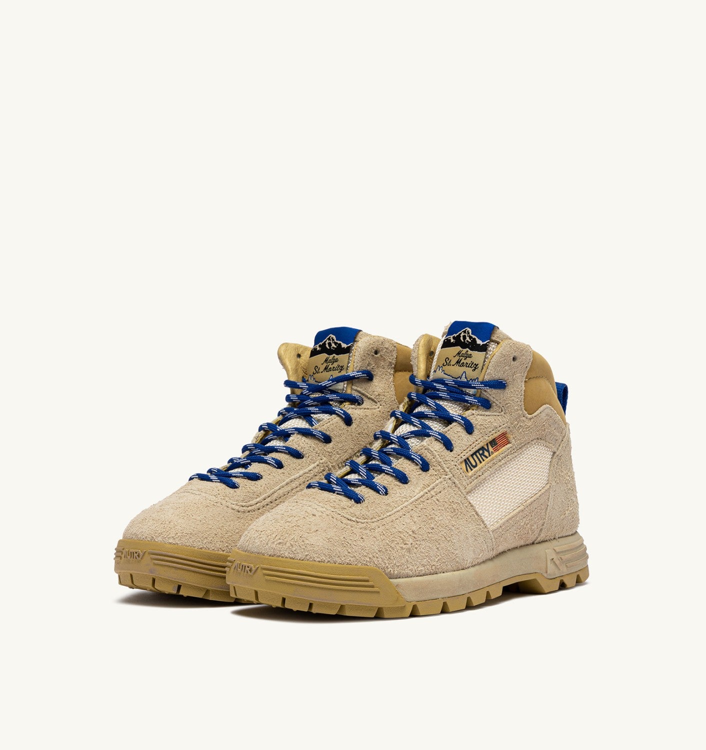 MALGA ST.MORITZ IN SUEDE BISCOTTI E DEJA VU BLUE DONNA