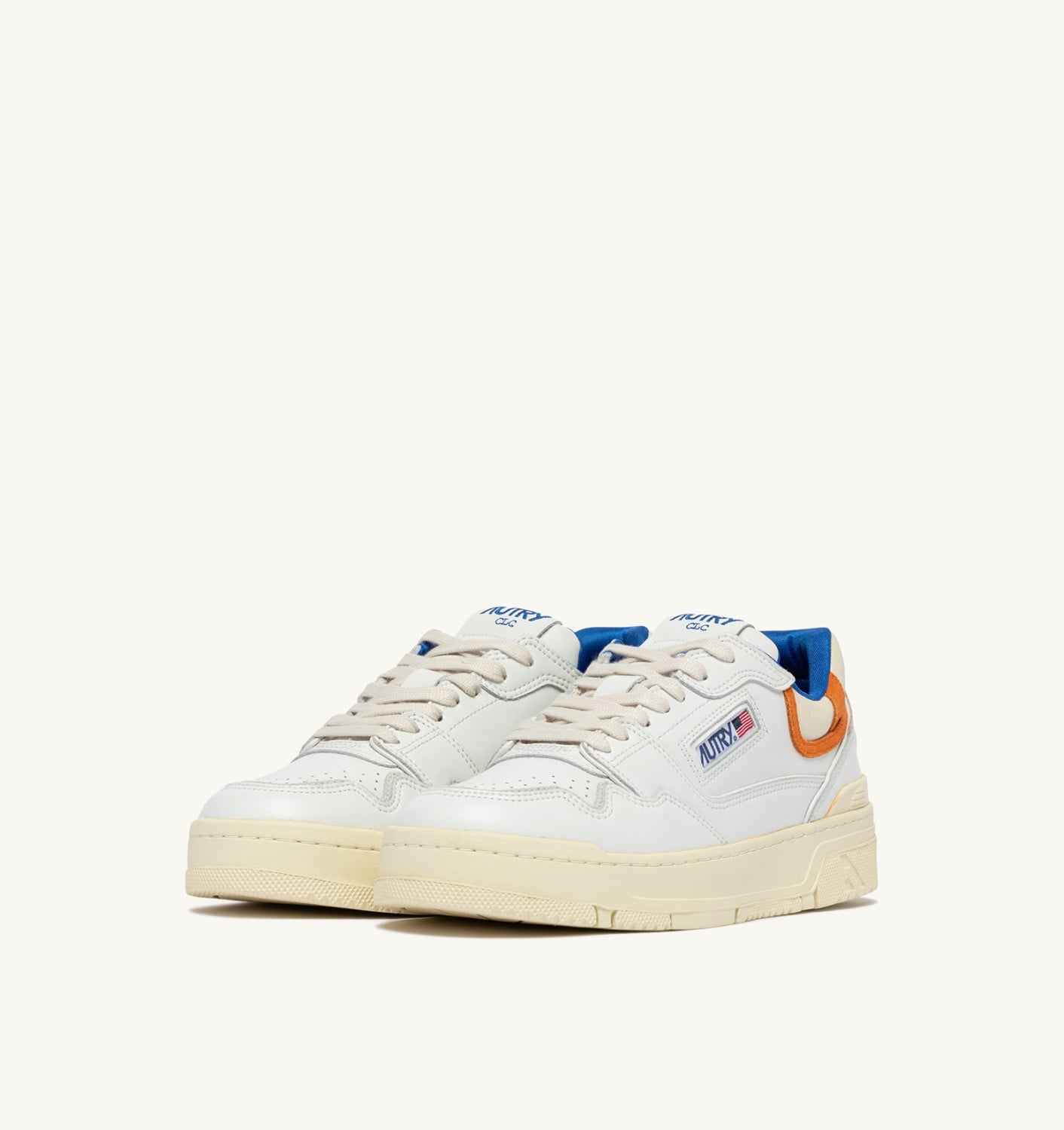 CLC LOW IN PELLE BIANCA E FANTA