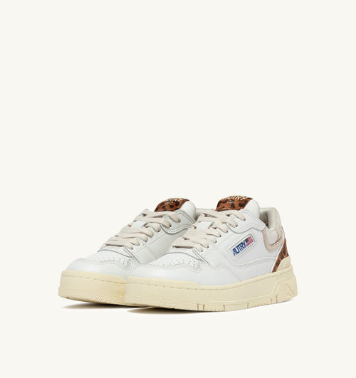 CLC LOW IN PELLE BIANCA E LEOPARD