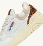 CLC LOW IN PELLE BIANCA E LEOPARD
