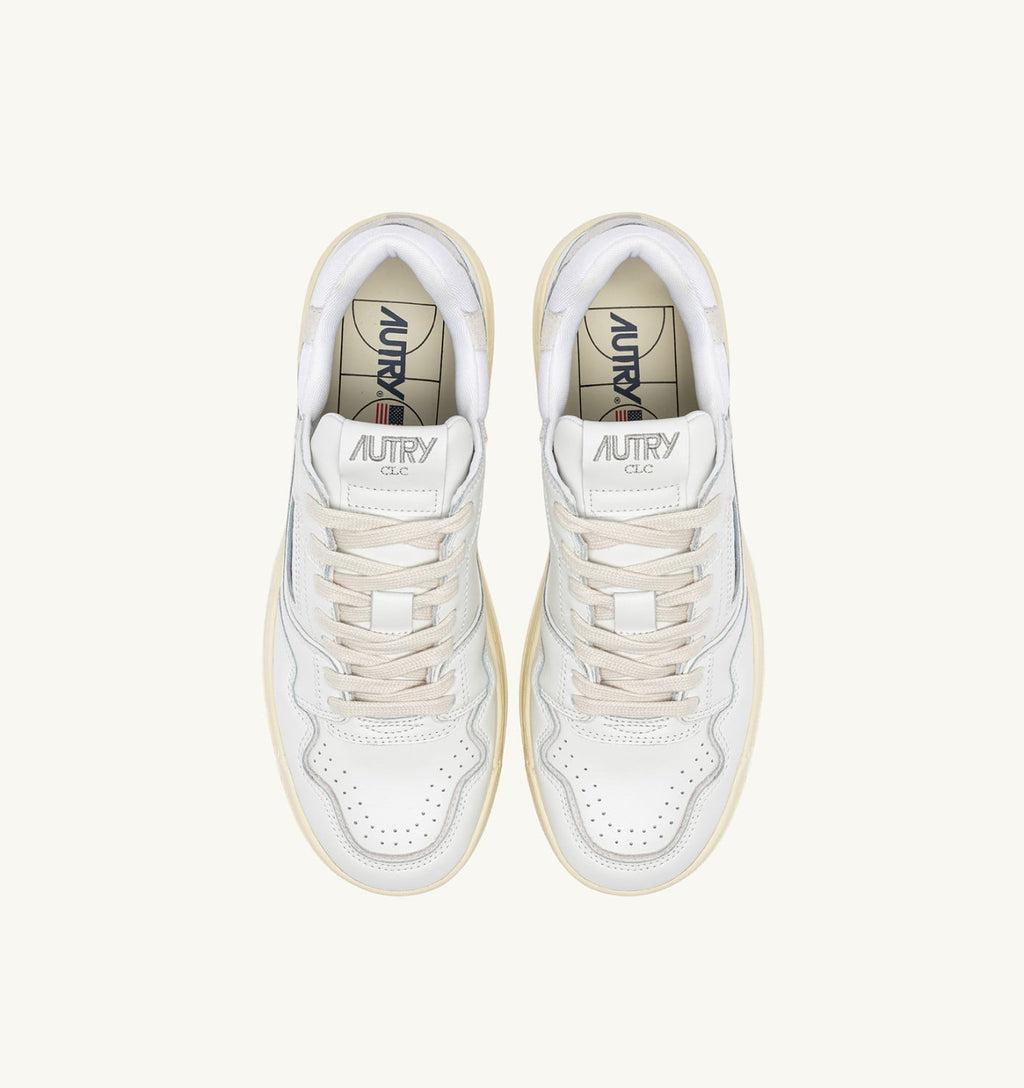 CLC LOW IN PELLE BIANCA E SUEDE
