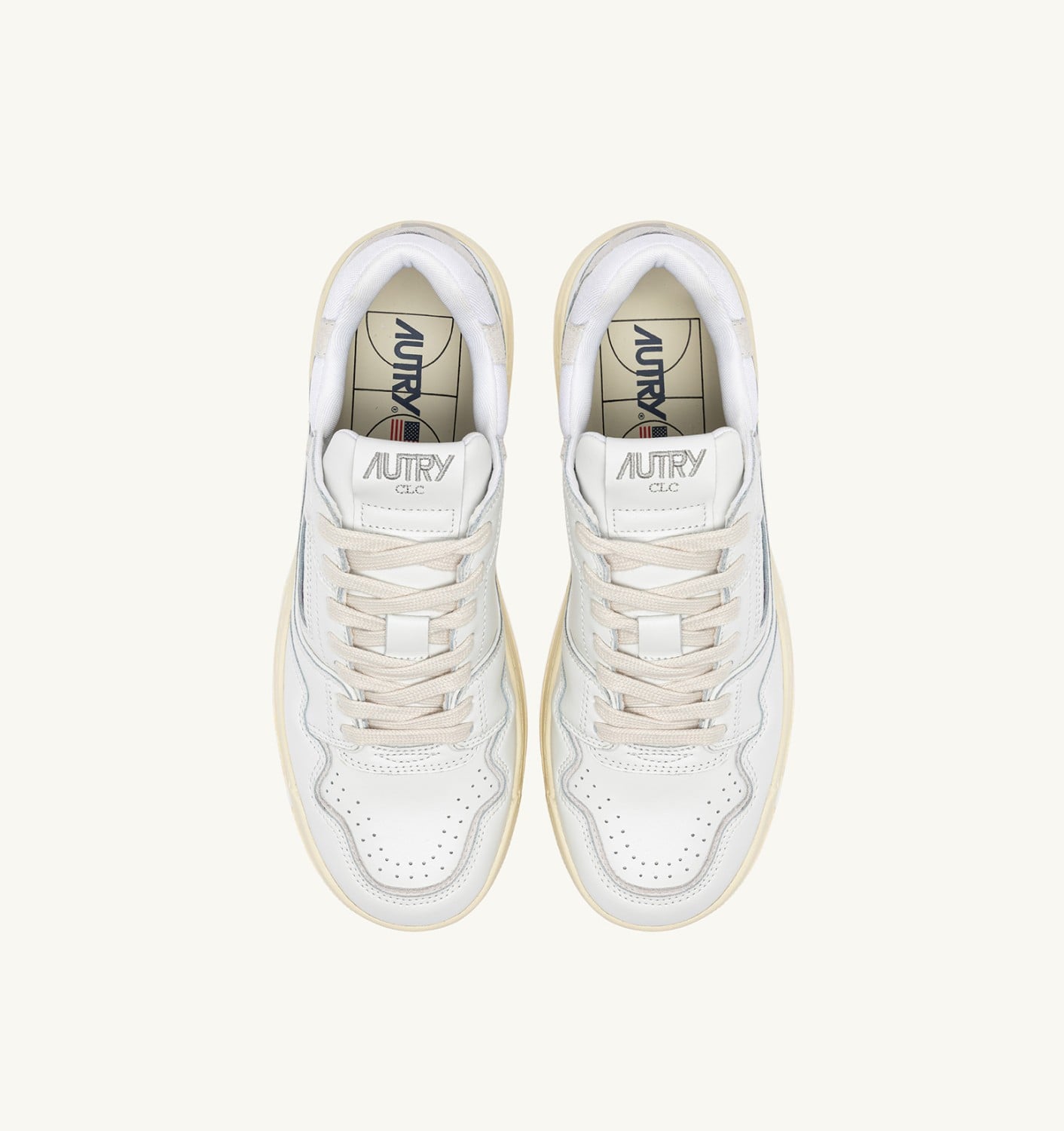CLC LOW IN PELLE BIANCA E SUEDE