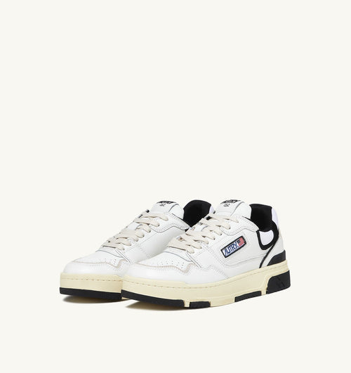 CLC LOW IN PELLE BIANCA E SUEDE NERA