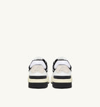 CLC LOW IN PELLE BIANCA E SUEDE NERA