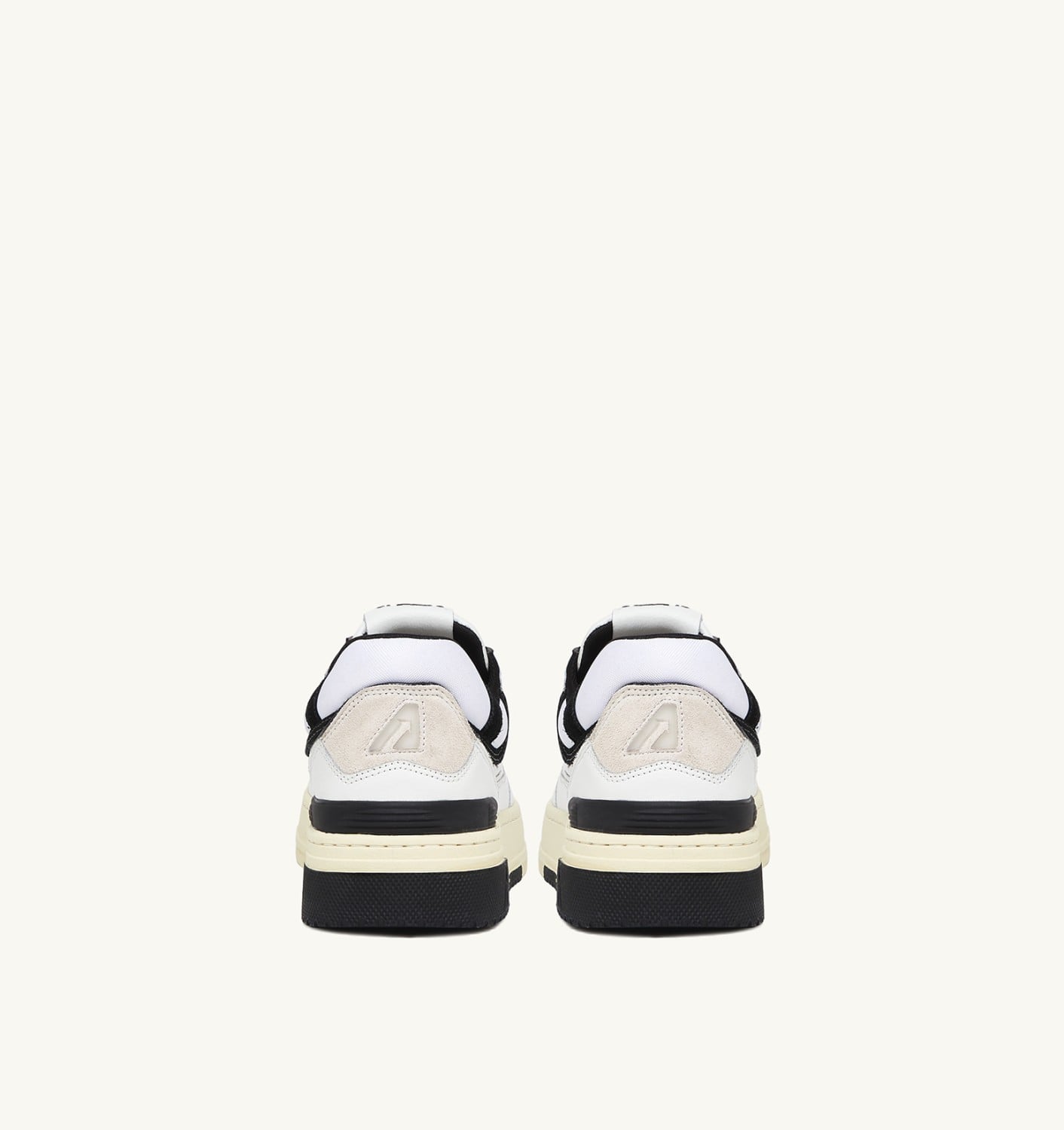 CLC LOW IN PELLE BIANCA E SUEDE NERA
