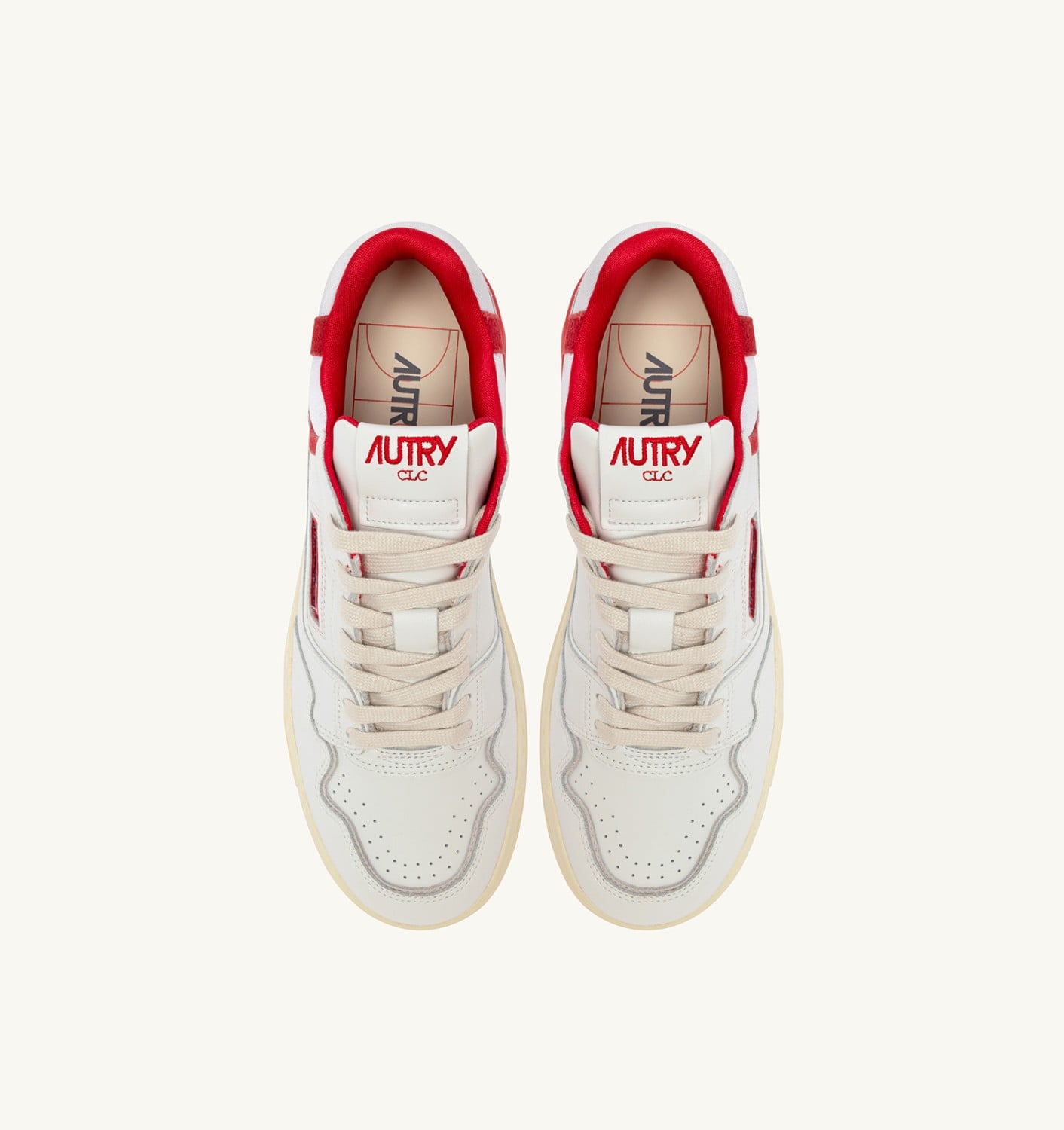 CLC LOW IN PELLE BIANCA E VIRGIN RED