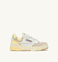 CLC LOW IN PELLE E SUEDE BIANCO BOULDER E LEMON MERINGUE