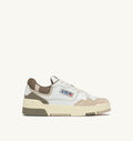 CLC LOW IN PELLE E SUEDE BIANCO PELICAN E COVERT GREEN