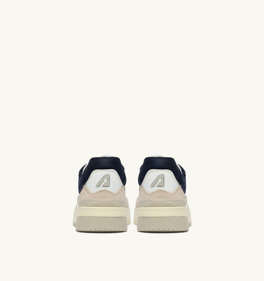 CLC LOW IN PELLE E SUEDE BIANCO SAND E SPACE BLUE