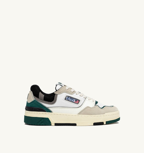 CLC LOW IN SUEDE E PELLE BIANCA E FOREST
