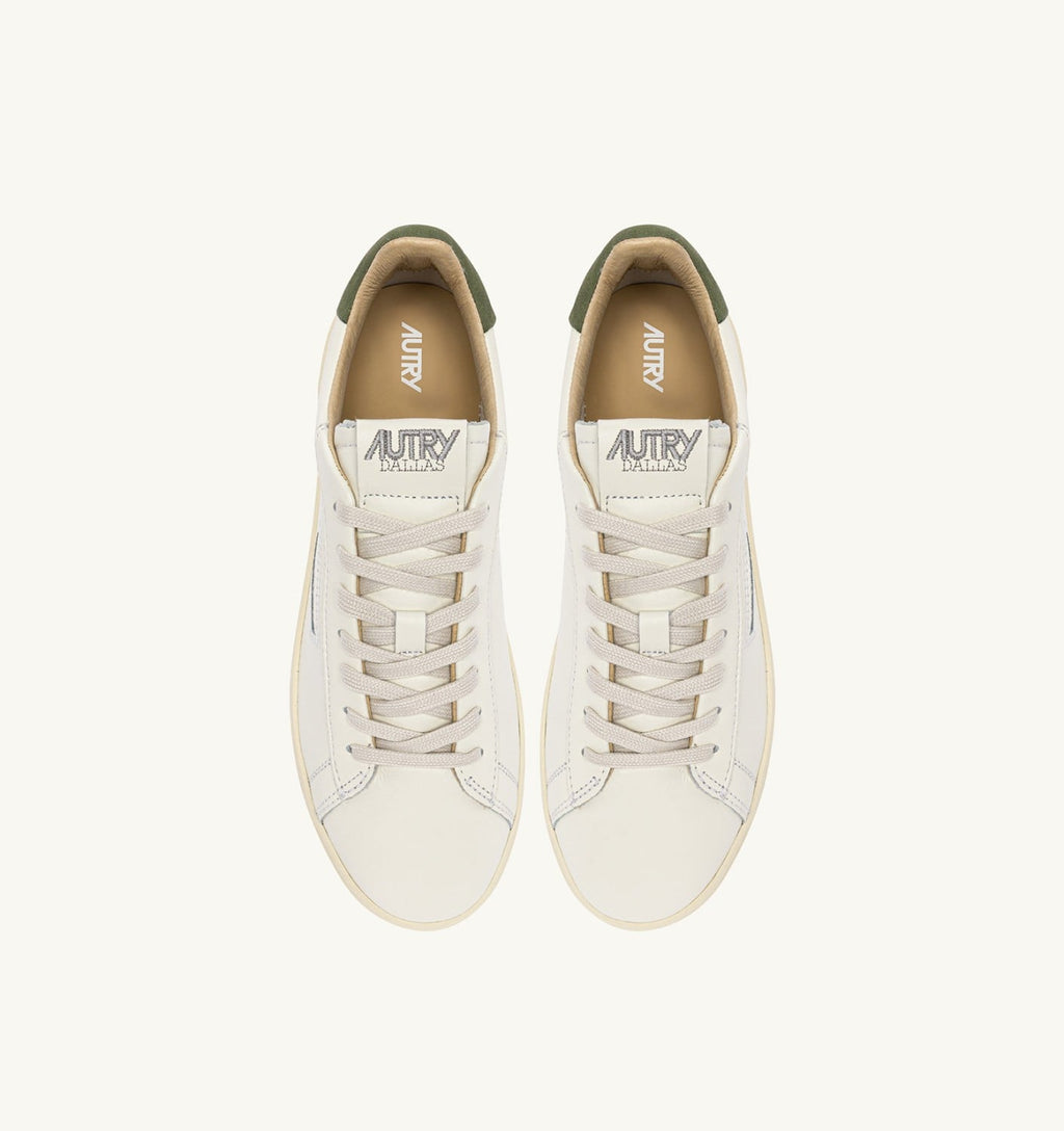DALLAS LOW IN PELLE LODEN GREEN E MARSHMALLOW