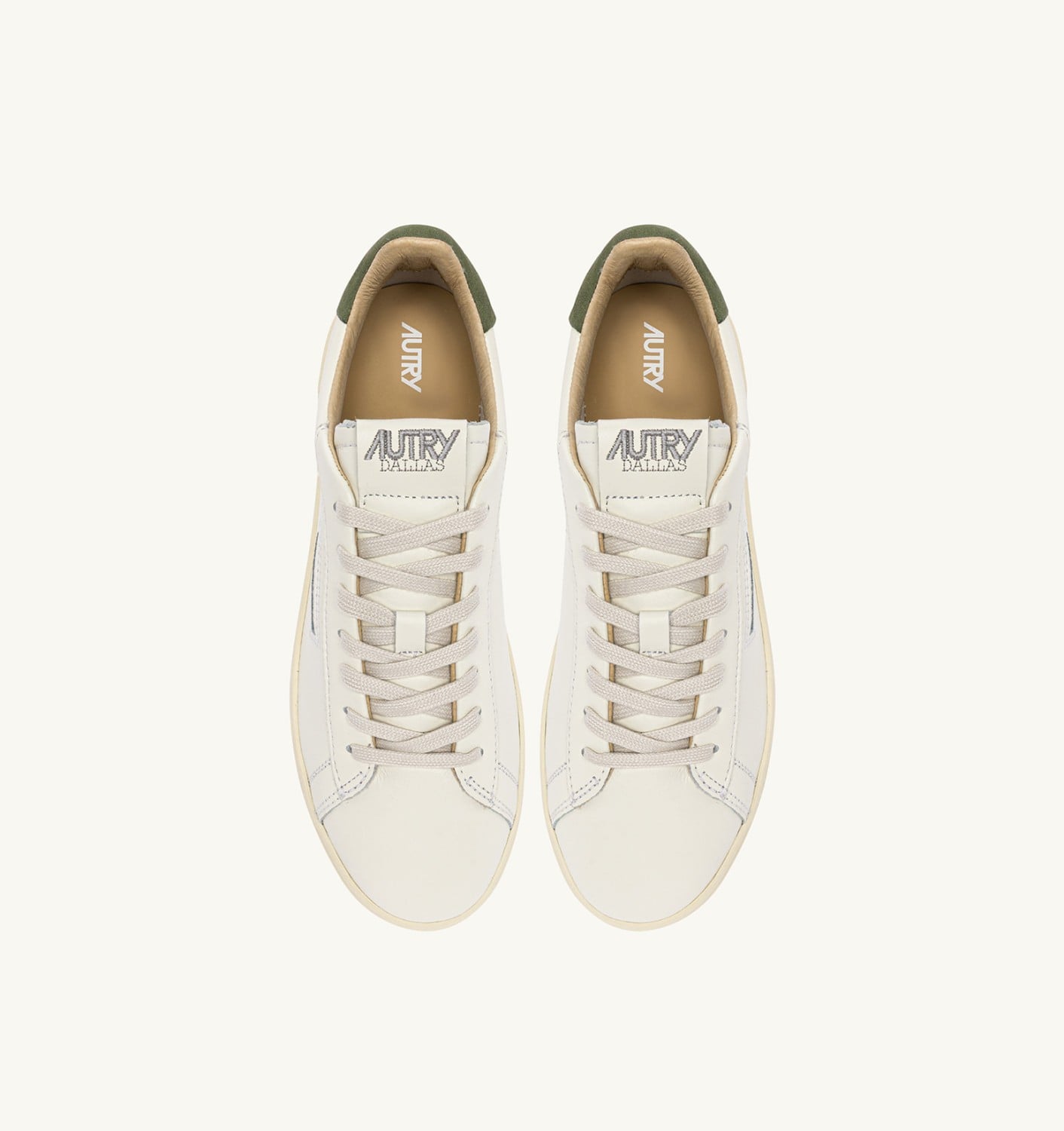 DALLAS LOW IN PELLE LODEN GREEN E MARSHMALLOW