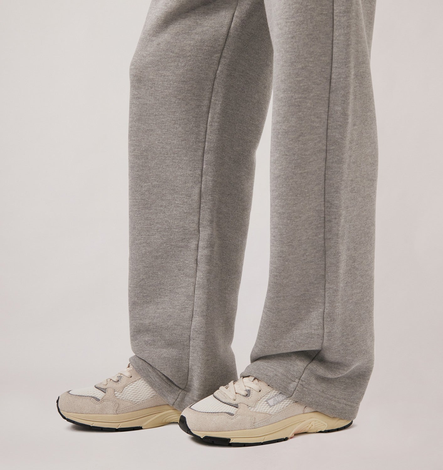 HYPERWAY IN MESH BIANCO E PELLE GLITTER GRIGIA