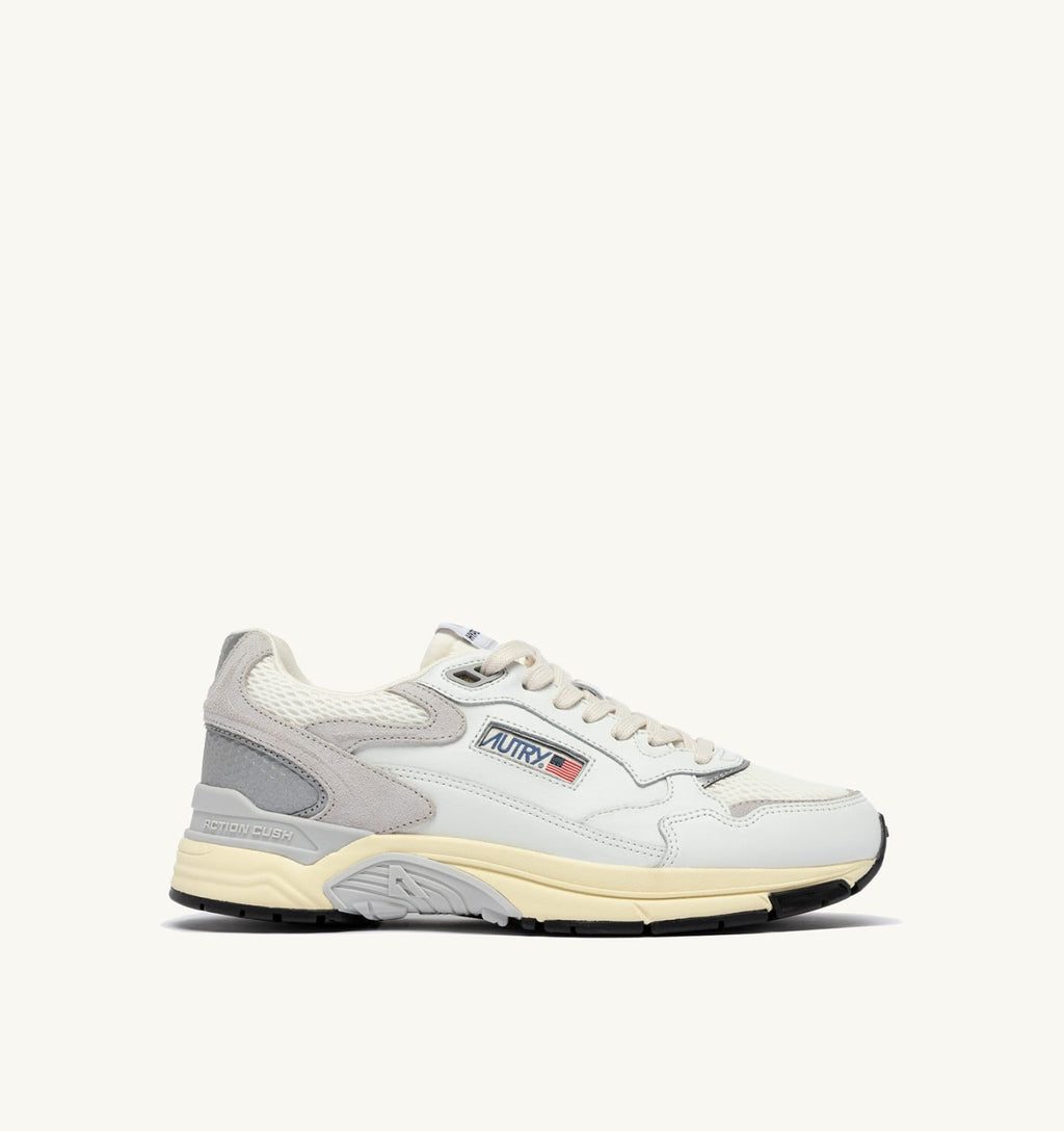 HYPERWAY IN MESH E PELLE BIANCO E GRIGIO