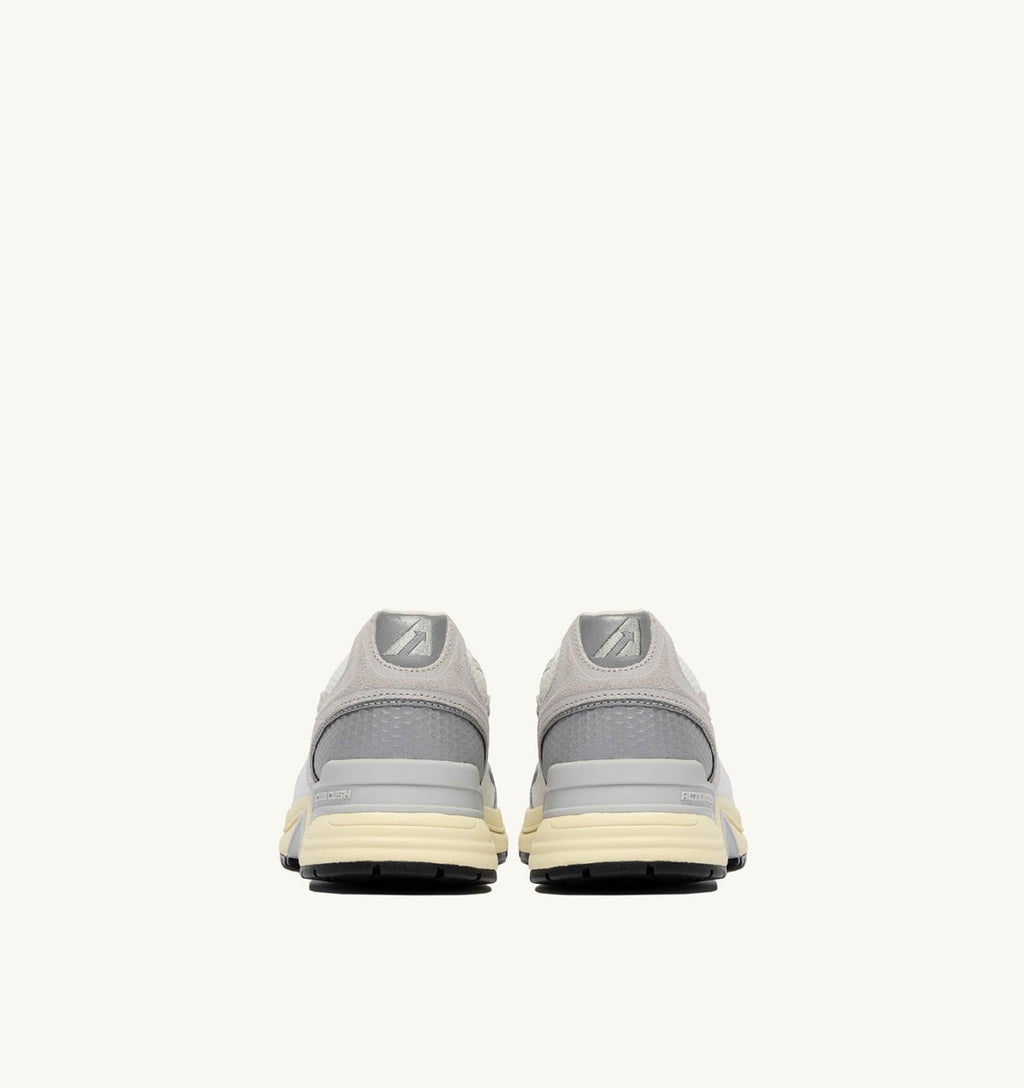 HYPERWAY IN MESH E PELLE BIANCO E GRIGIO