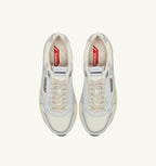 HYPERWAY IN MESH E PELLE BIANCO E GRIGIO