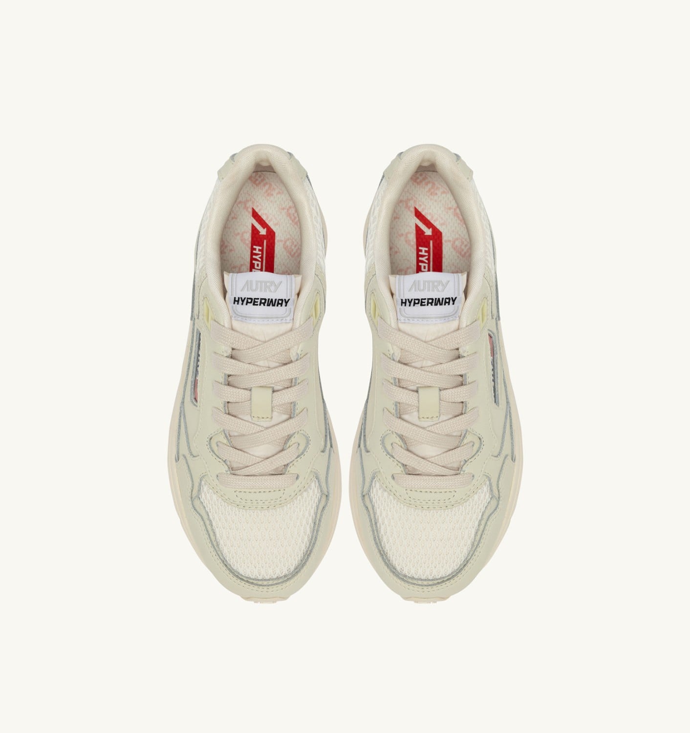 HYPERWAY IN MESH E PELLE NAPPA WHISPER WHITE