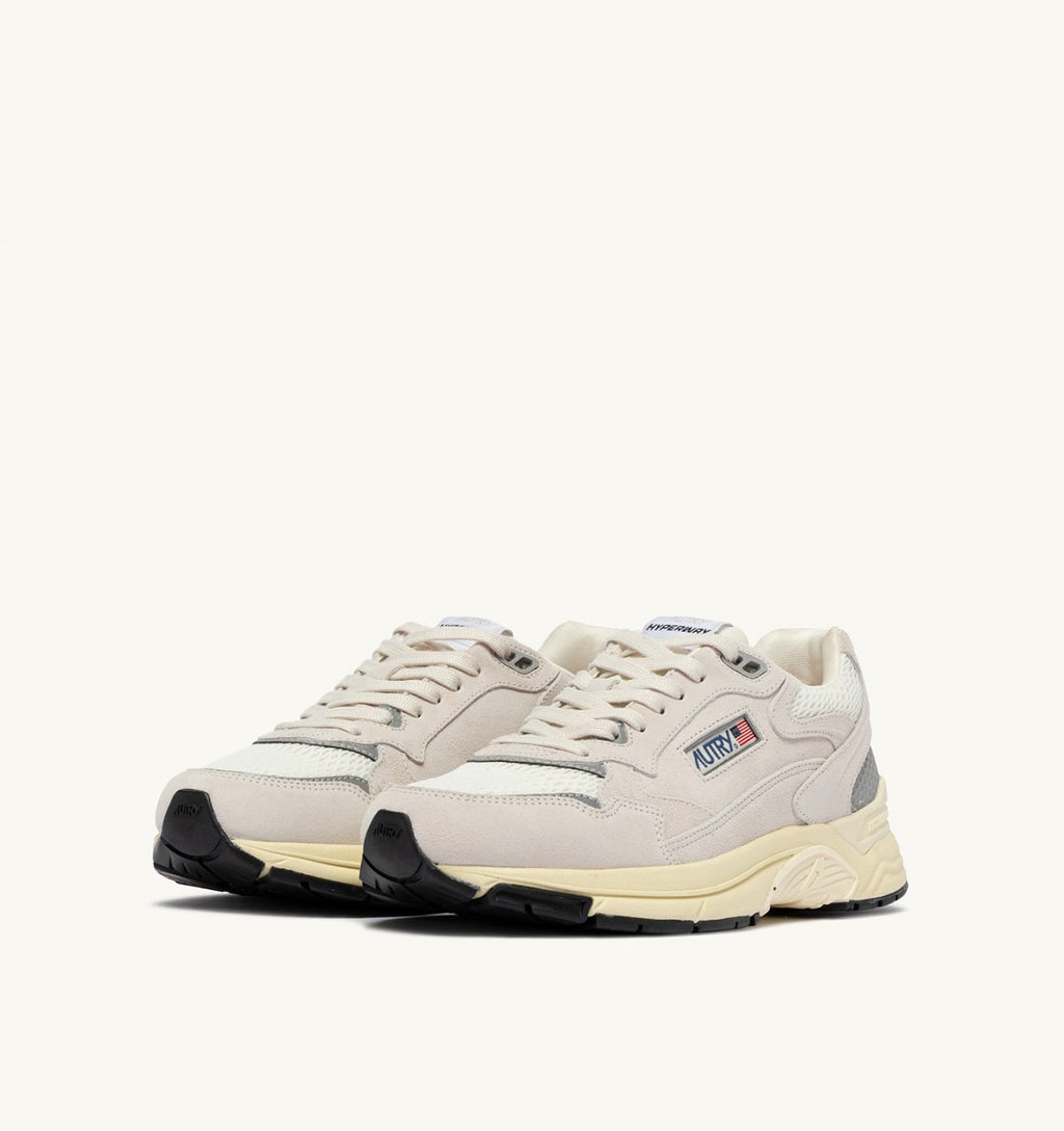 HYPERWAY IN MESH E SUEDE BIANCO E ARGENTO UOMO