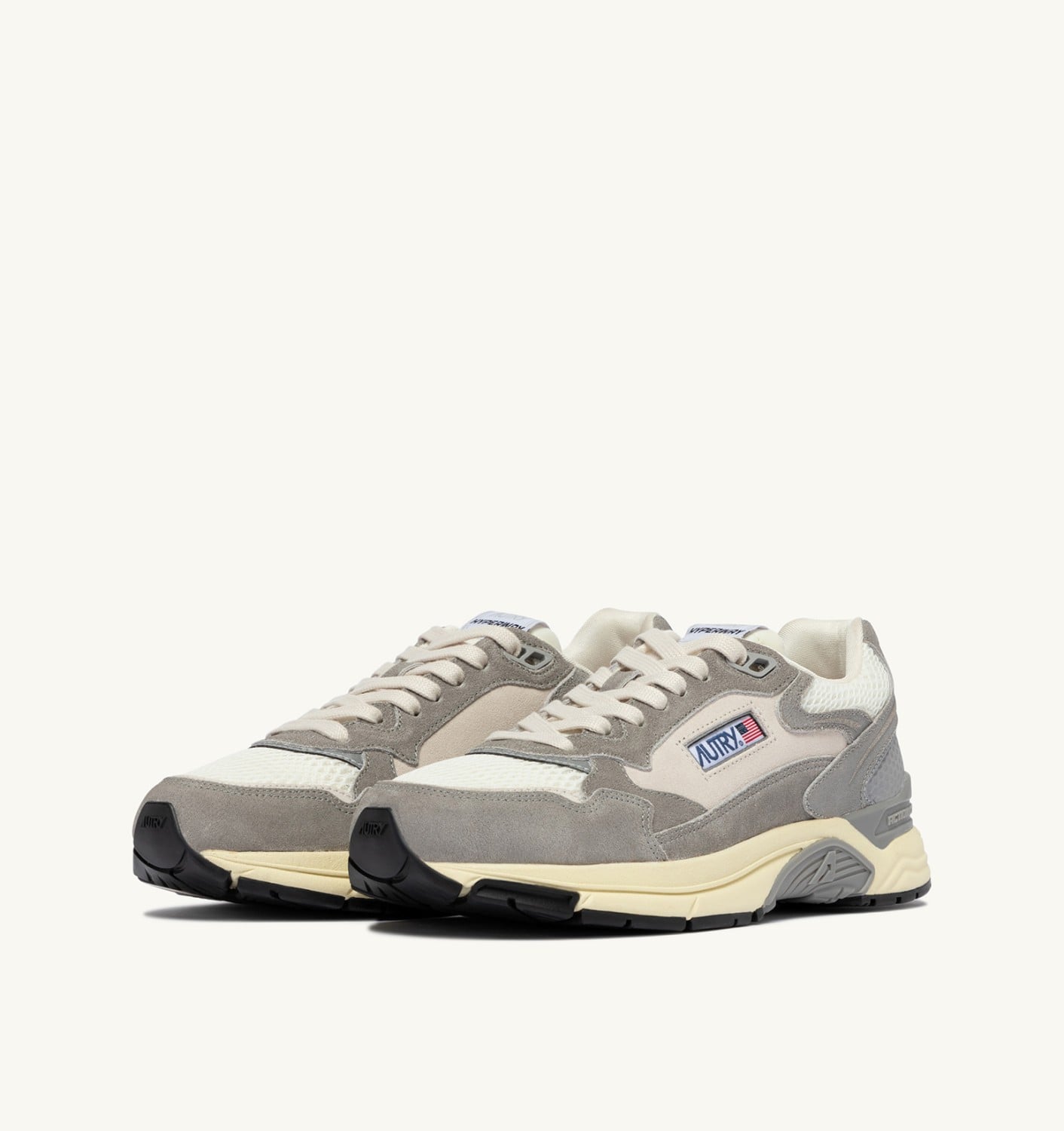 HYPERWAY IN MESH E SUEDE BIANCO E PLUMBLEO