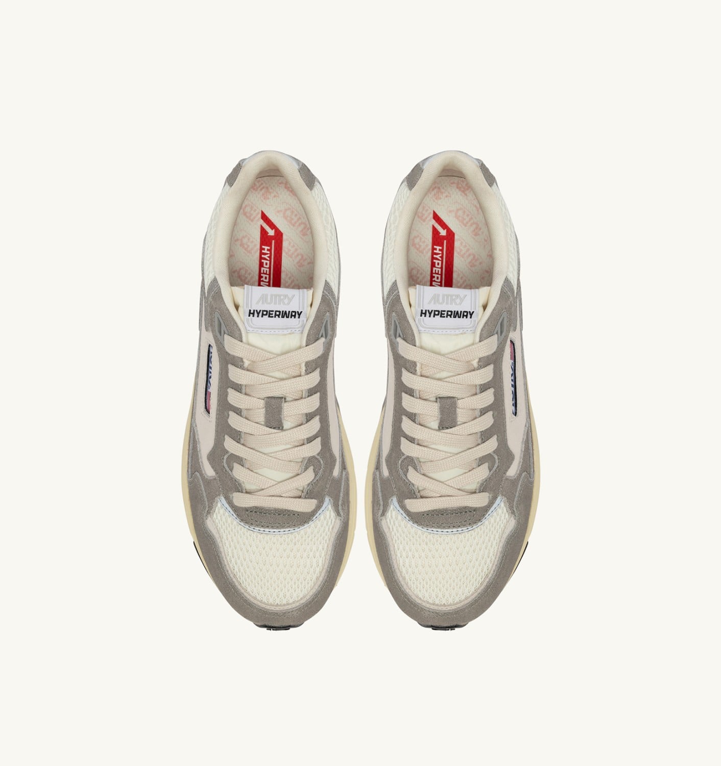 HYPERWAY IN MESH E SUEDE BIANCO E PLUMBLEO