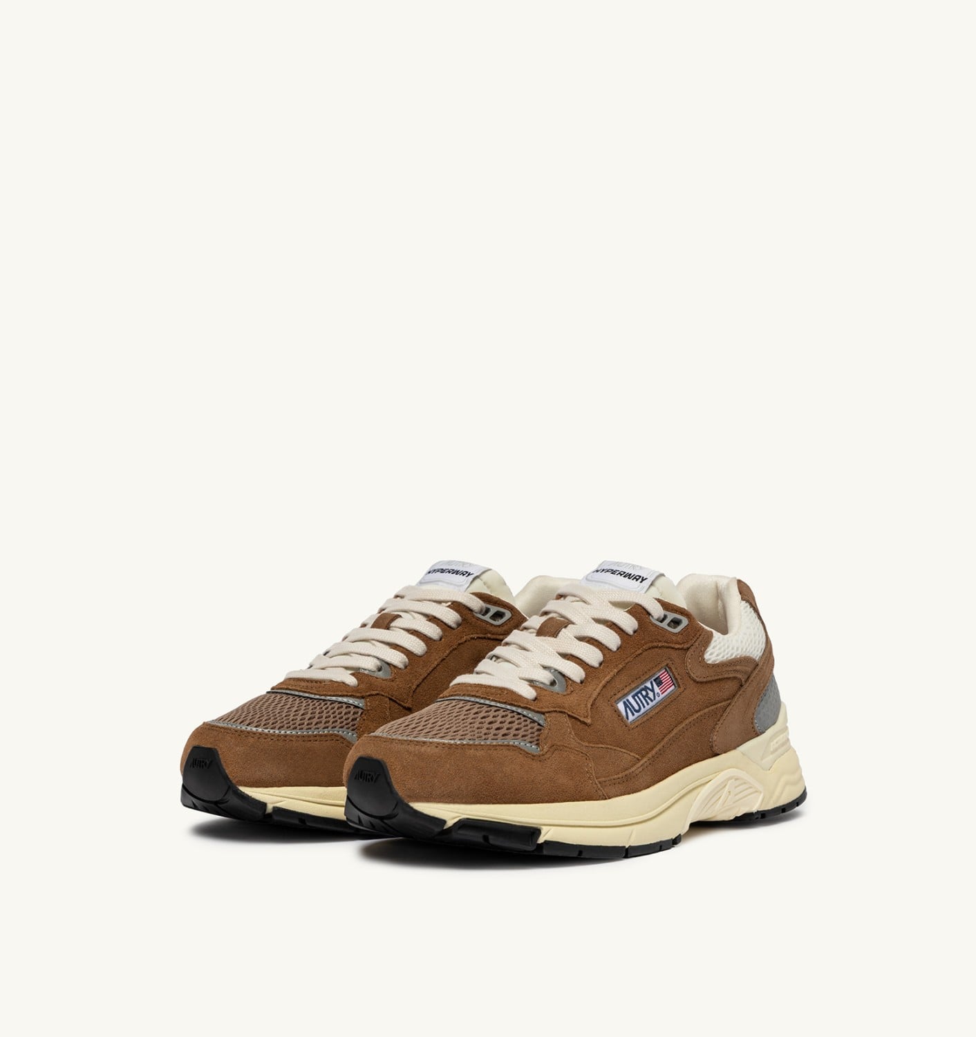 HYPERWAY IN MESH E SUEDE CIGAR E ARGENTO
