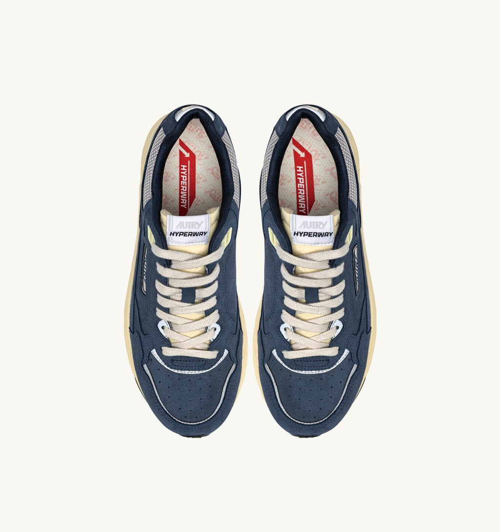 HYPERWAY IN MESH E SUEDE DENIM E ARGENTO