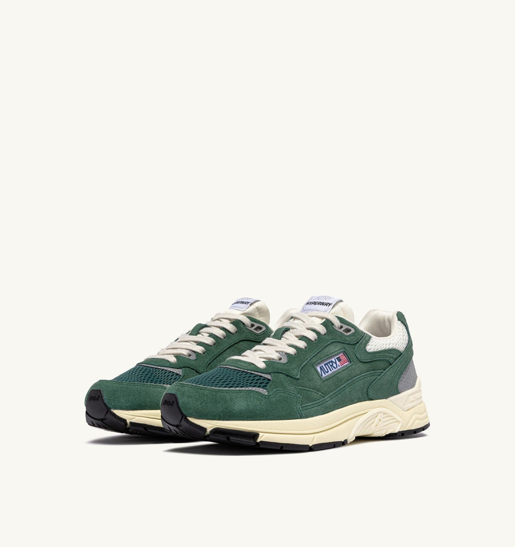 HYPERWAY IN MESH E SUEDE MALACHITE E ARGENTO