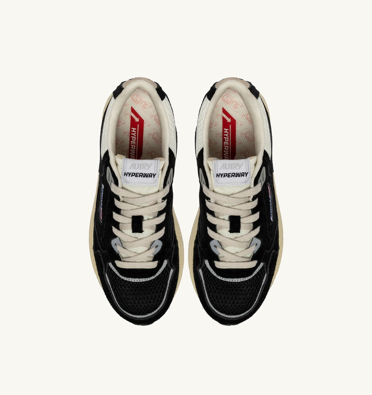 HYPERWAY IN MESH E SUEDE NERO E ARGENTO