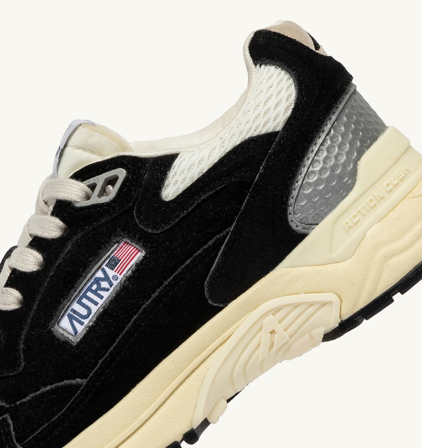 HYPERWAY IN MESH E SUEDE NERO E ARGENTO