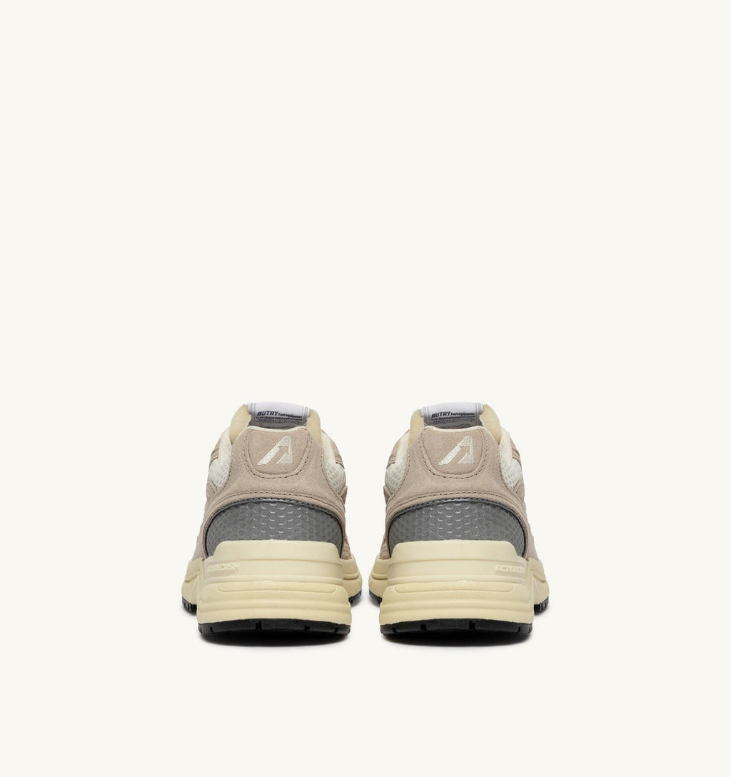 HYPERWAY IN MESH E SUEDE SAND E ARGENTO