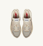 HYPERWAY IN MESH E SUEDE SAND E ARGENTO