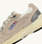 HYPERWAY IN MESH E SUEDE SAND E ARGENTO