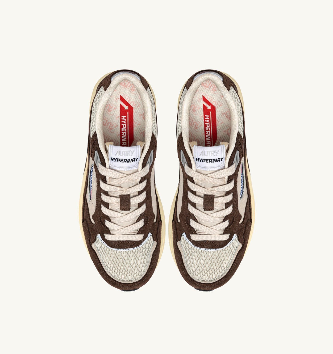 HYPERWAY IN MESH E SUEDE SAND E COTTO DONNA