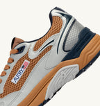 HYPERWAY IN PELLE SINTETICA E MESH ARGENTO BISCUIT E SPACE