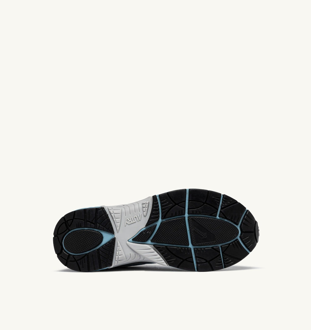 HYPERWAY IN PELLE SINTETICA E MESH ARGENTO NERO E FORGET ME NOT