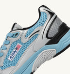 HYPERWAY IN PELLE SINTETICA E MESH ARGENTO NERO E FORGET ME NOT
